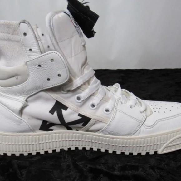 Off-White Off Court 3.0 Men's White/White Leather High Top Sneakers Sz 42 US 9 - Picture 4 of 16